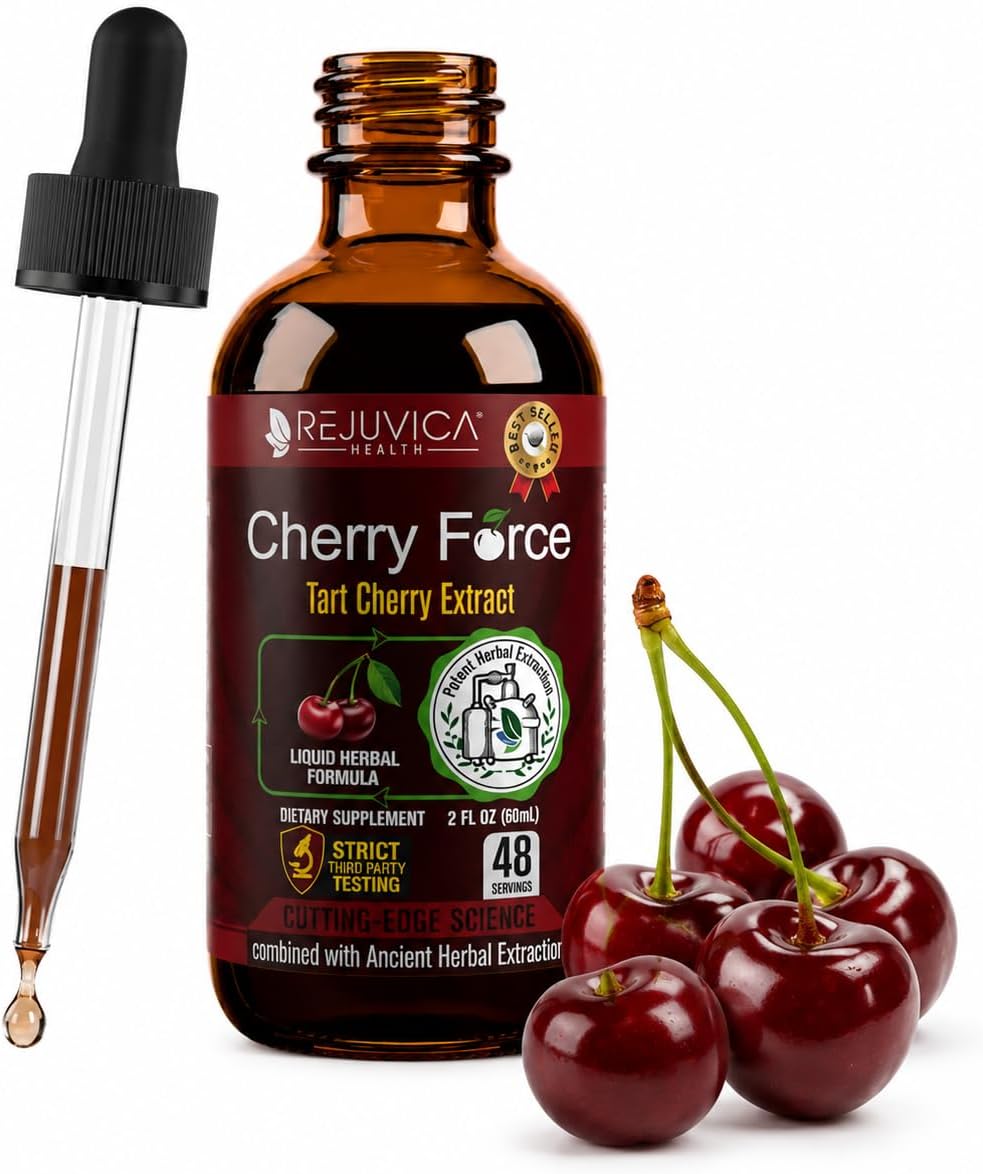 Rejuvica Health Cherry Force - Advanced Tart Cherry Extract - Liquid Drops - görsel 1