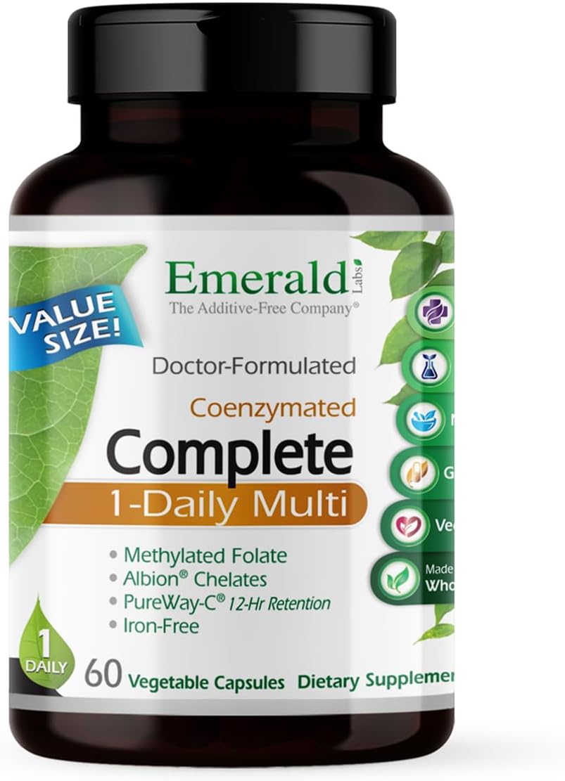 EMERALD LABS Complete 1-Daily Multivitamin - 60 Vegetable Capsules - görsel 1
