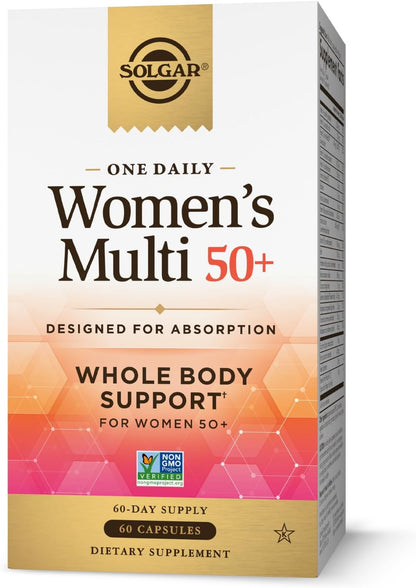 Solgar One Daily Women's Multi 50+ – Whole Body Support for Women Aged 50 and Over, 60 Vegan Capsules
