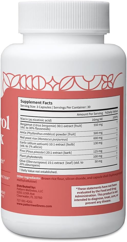 Pattern Wellness Cholesterol Complex Supplement – 90 Vegan Capsules - görsel 3