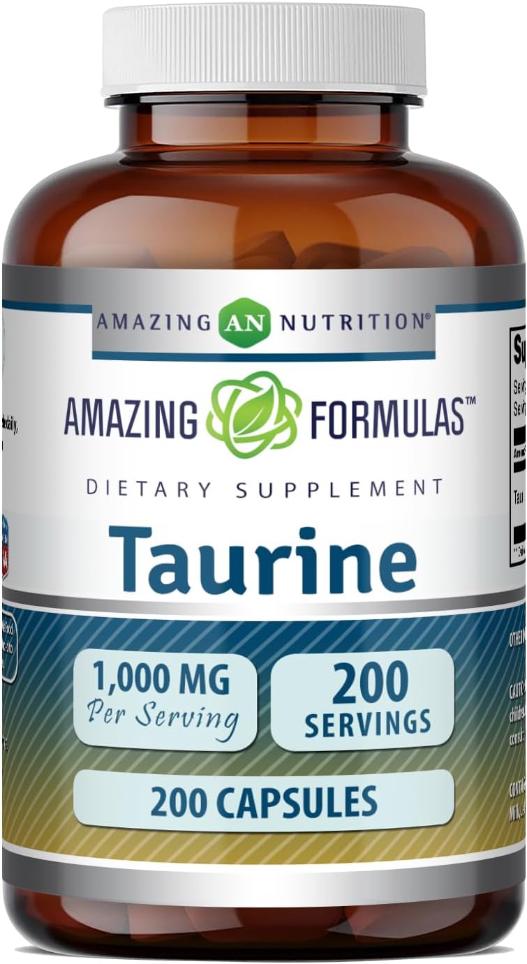 Amazing Formulae Taurine 1000 mg – 200 Capsules - görsel 1