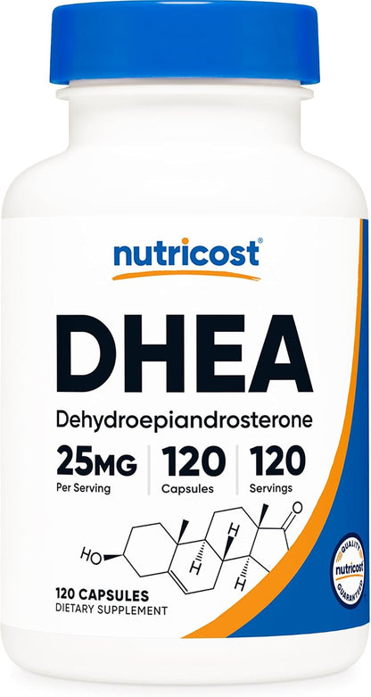 Nutricost DHEA 25mg, 240 Capsules – Gluten-free, Soya Free, Non-GMO Food Supplement