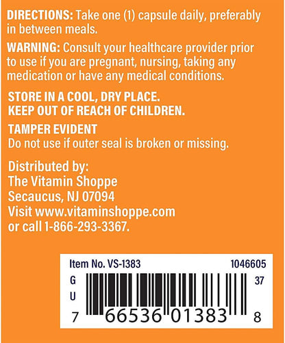 The Vitamin Shoppe L-Tyrosine 500mg Capsules (100 Capsules)