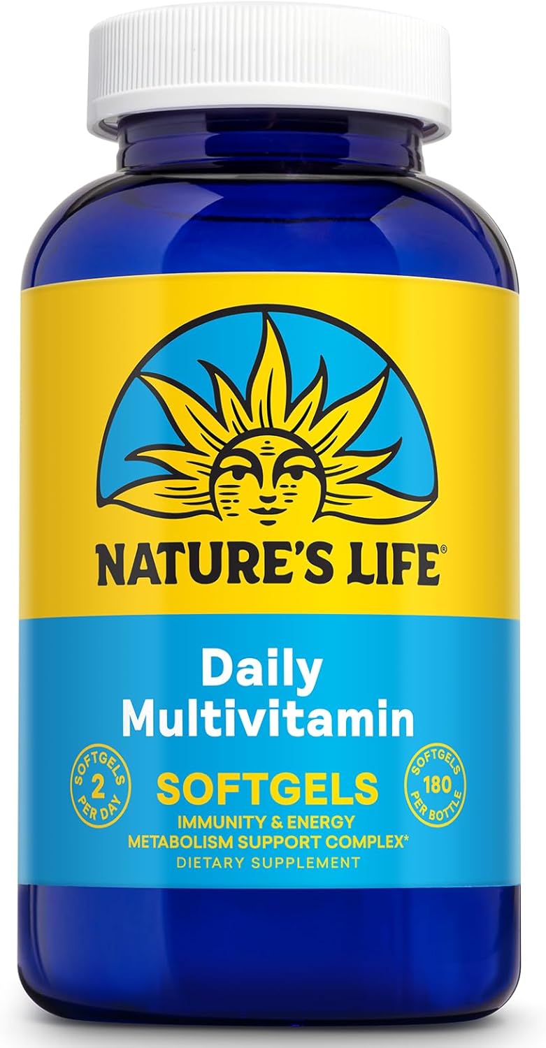 Nature's Life Soft Gelatin Multiple – Complete Daily Multivitamin & Mineral Supplement with Iron, 180 Softgels - görsel 1