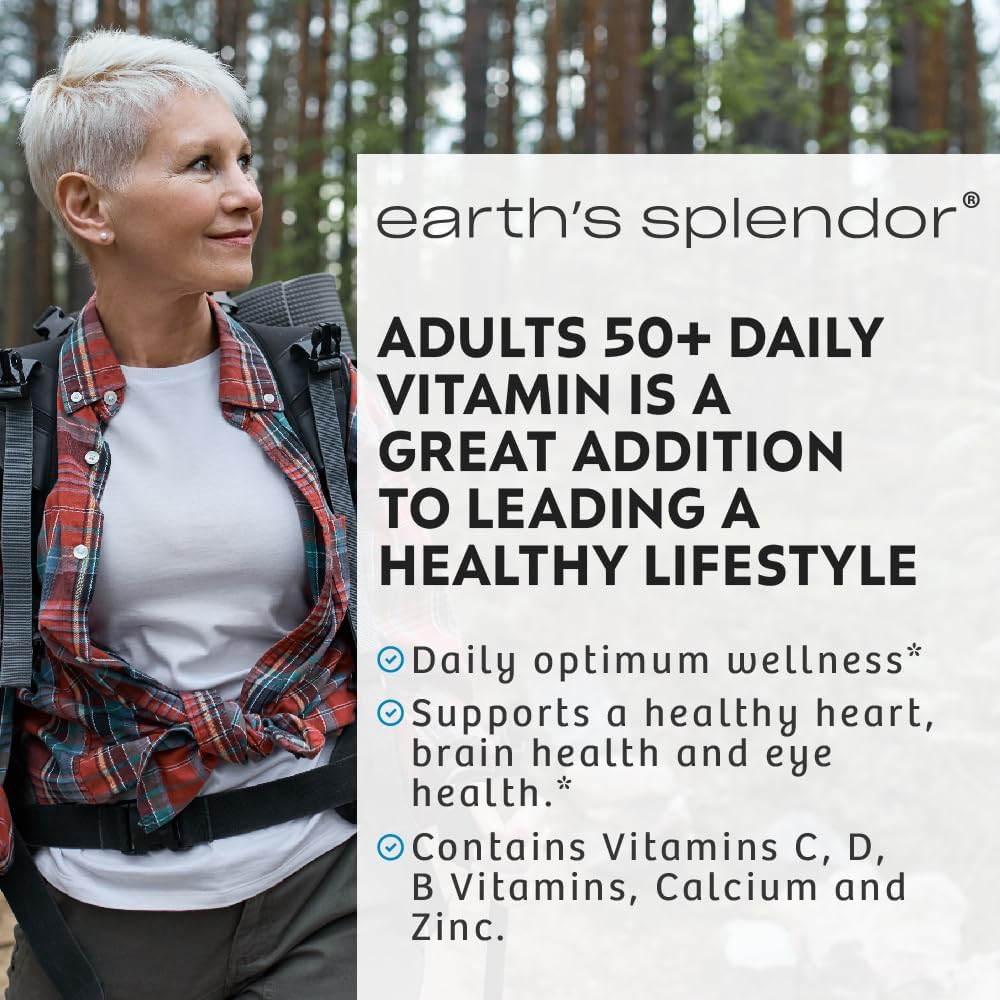 Earth's Splendor Adults 50+ Daily Vitamin - Overall Wellness Support, Daily Nutrients, 120-Day Supply - görsel 3