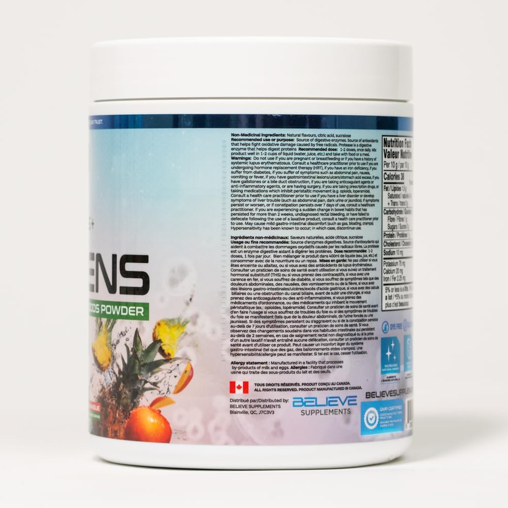 Believe Supplements Superfoods+Greens – Superfood Blend | Boost Energy, Immunity, and Digestion | Rich in Antioxidants & Essential Nutrients! (Pineapple Mango) - görsel 4