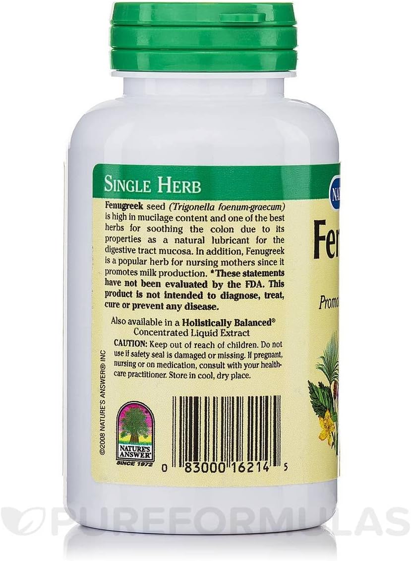 Fenugreek Seed Nature's Answer 90 Caps - görsel 3