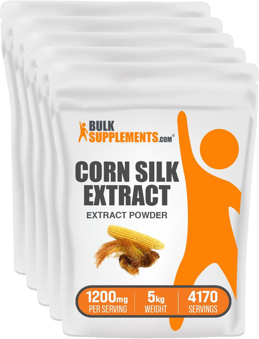 BulkSupplements Corn Silk Extract Powder – Vegan & Gluten-free – 5kg Pack