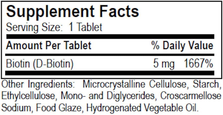 Dialyvite Biotin 5 mg Vitamin Supplement - 120 Tablets - görsel 4