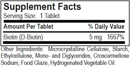 Dialyvite Biotin 5 mg Vitamin Supplement - 120 Tablets