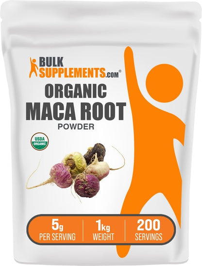 BulkSupplements Organic Maca Powder, 250g