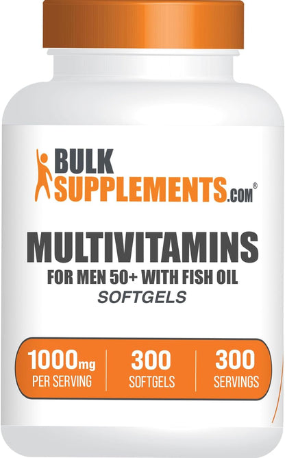 BulkSupplements.com Men's Multivitamin for Over 50 Softgels, 300 Count