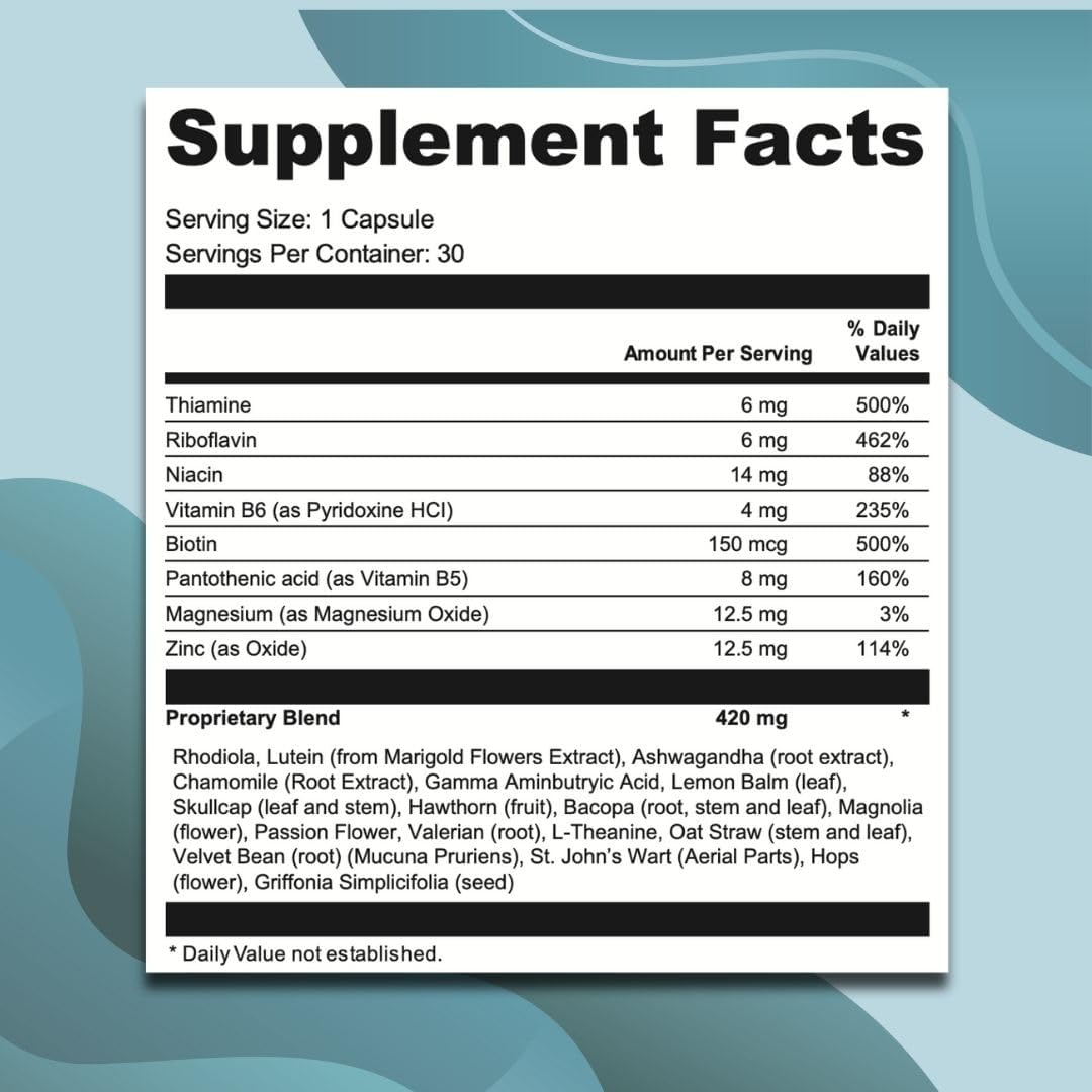 Swiss Activa+ Labs Stress Relief and Calm Supplement for Women – 30 Days Supply - görsel 7
