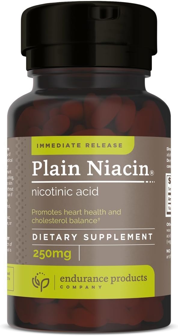 ENDUR Niacin IR (Immediate Release) Nicotinic Acid 250 mg – 100 Tablets - görsel 1