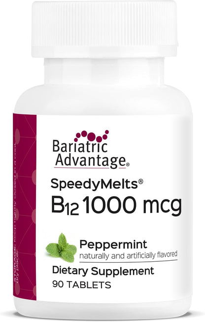 Bariatric Advantage B-12 Speedy Melts - Vitamin B12 1000 mcg with Folic Acid - Black Cherry, 30 Tablets