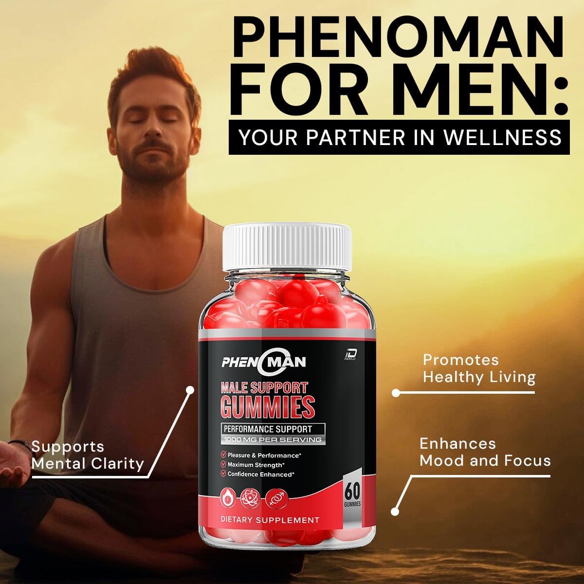 Phenoman for Men Gummies – 2 Pack (120 Gummies) - görsel 4