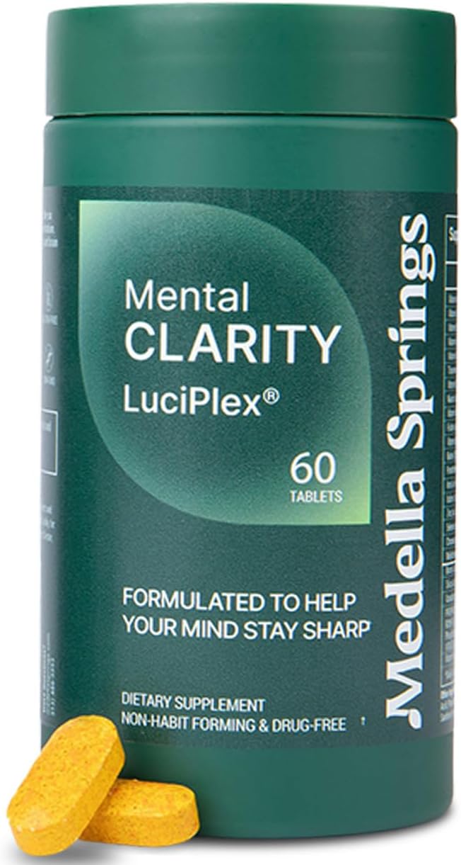 LuciPlex Brain Booster Supplement - Focus, Memory, Clarity, Energy & Mood (60 Tablets) - görsel 1