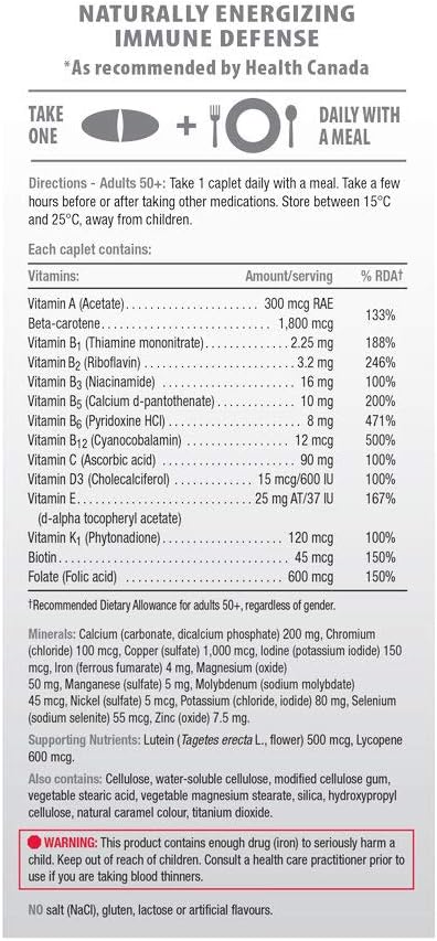 Jamieson Multi 100% Complete Vitamin - Adults 50+ - 90 Tablets - görsel 4