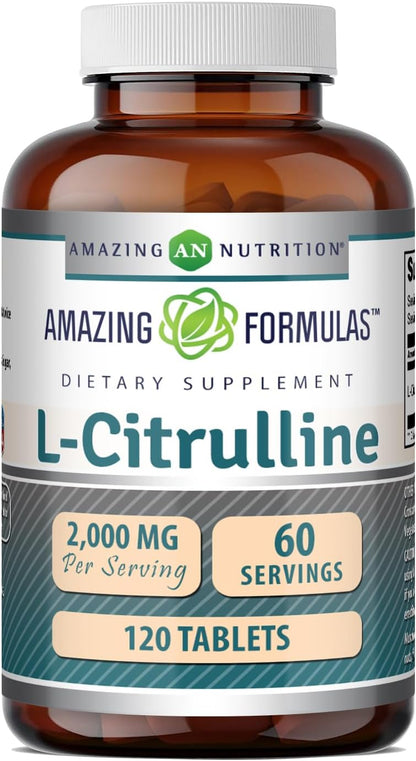 Amazing Formulae L-Citrulline 2000mg Per Serving, 120 Tablets