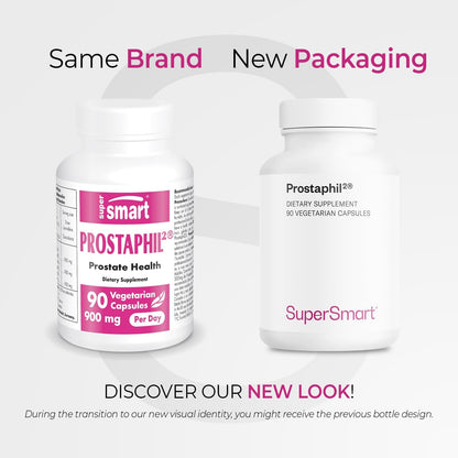 Supersmart - Prostaphil2 900mg per Day (Patented) - Natural Grass Pollen Extract - Rich in Phytosterols Beta-Sitosterol | Non-GM & Gluten-free - 90 Vegetarian Capsules