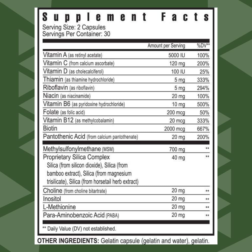 Youngevity Ultimate Hair, Skin and Nails - Biotin 2000 mcg with Essential CoFactors - 2 Pack - görsel 2