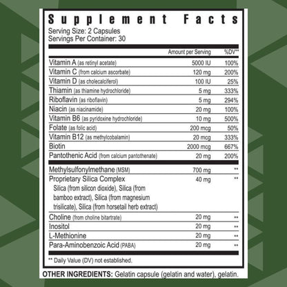 Youngevity Ultimate Hair, Skin and Nails - Biotin 2000 mcg with Essential CoFactors - 2 Pack