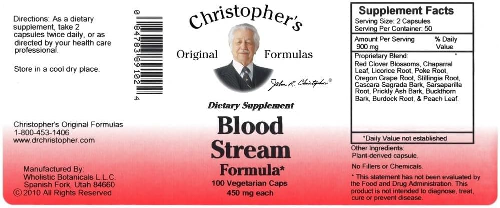 Christopher's Blood Stream Formula – Herbal Circulation & Vein Support - görsel 3