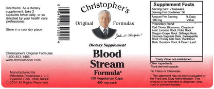 Christopher's Blood Stream Formula – Herbal Circulation & Vein Support