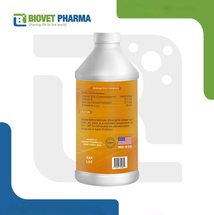 NUTRILINE B-12 for Poultry - Multivitamin Booster for Rooster, Hens, Chicken, Vitamin Recovery Liquid 473 ml