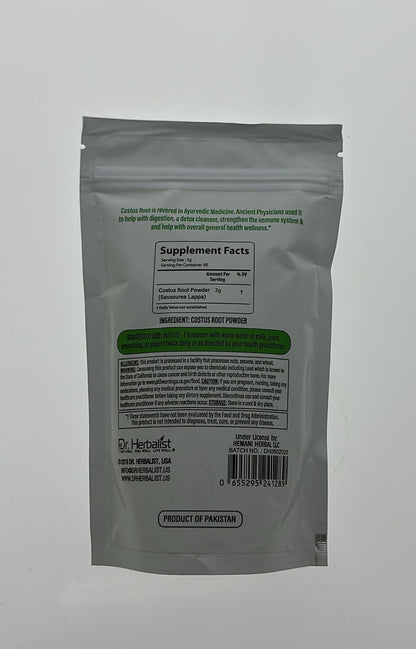 Dr. HERBALIST Costus Root Powder - 200g (Pure Saussurea costus)