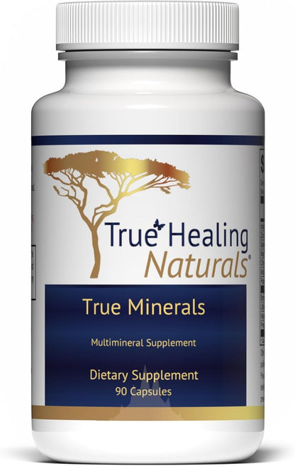 True Healing Naturals True Minerals Food Supplement – Multi-Mineral for Gut, Heart & Neural Health, 90 Vegetarian Capsules