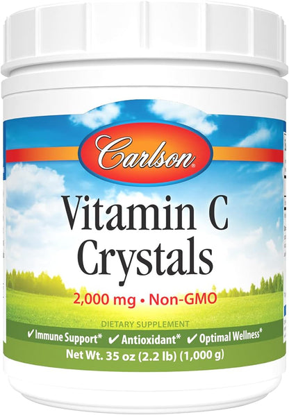 Carlson Labs Non-GMO Vitamin C Crystals, 6 oz