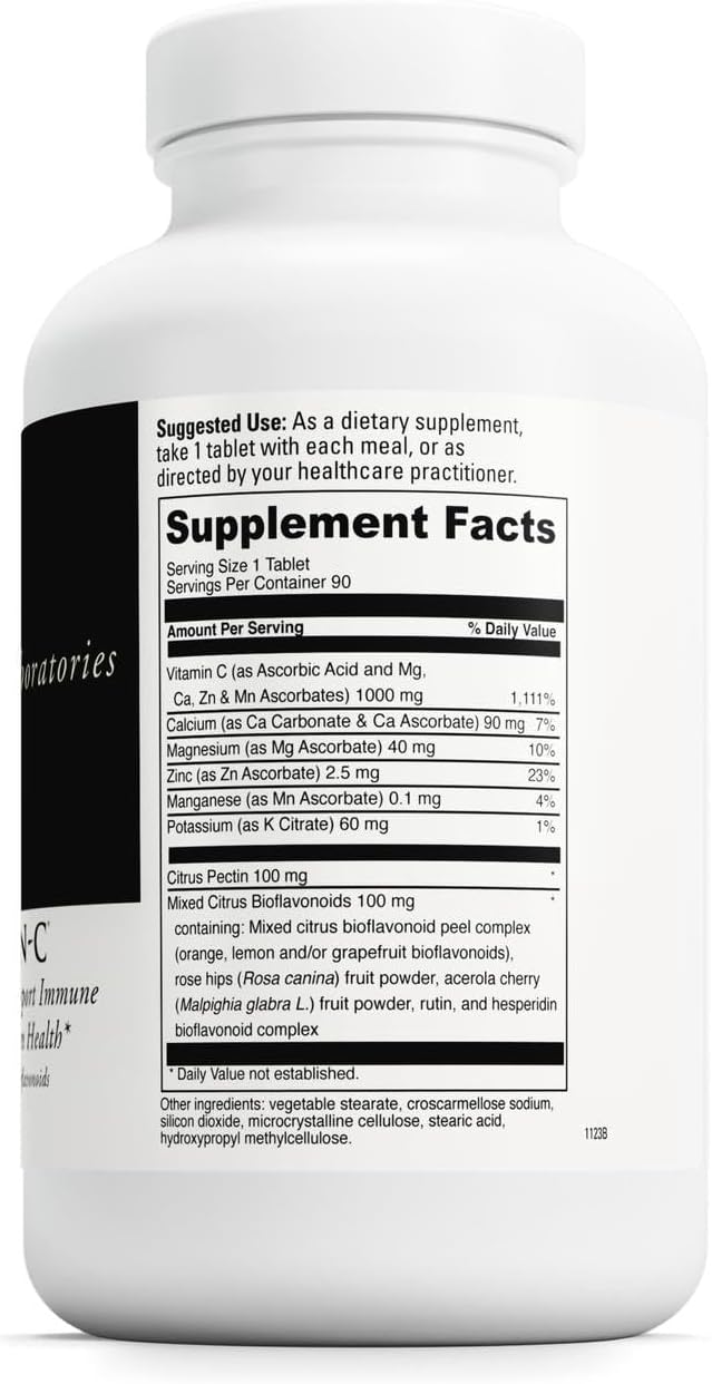 DAVINCI Labs Poten-C: Vitamin C with Minerals & Bioflavonoids for Immune and Collagen Support - 90 Tablets - görsel 2