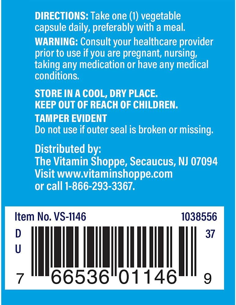 The Vitamin Shoppe Riboflavin (Vitamin B2) 100mg, 100 Capsules - görsel 3