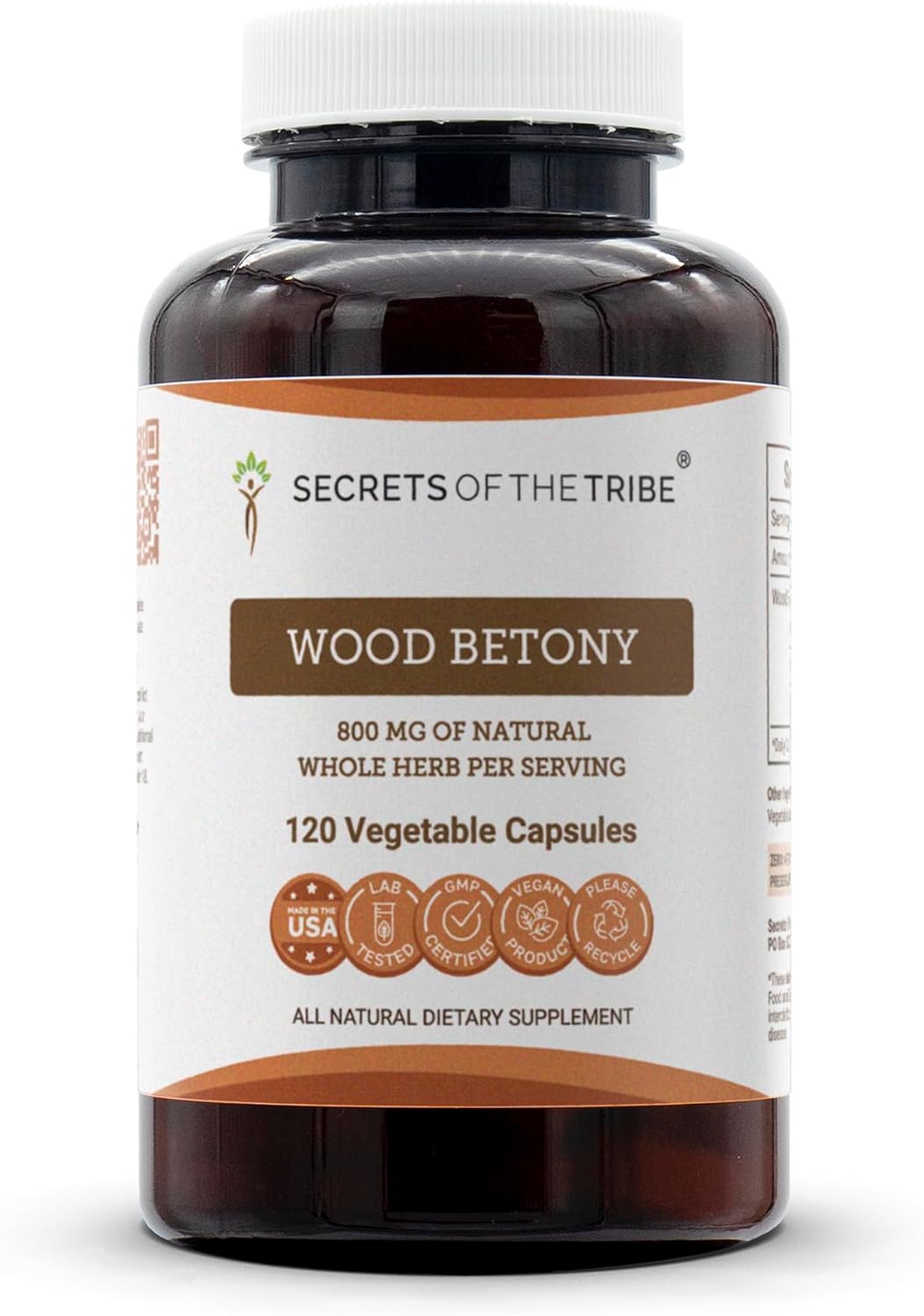 Secrets of the Tribe Wood Betony 120 Capsules - görsel 1
