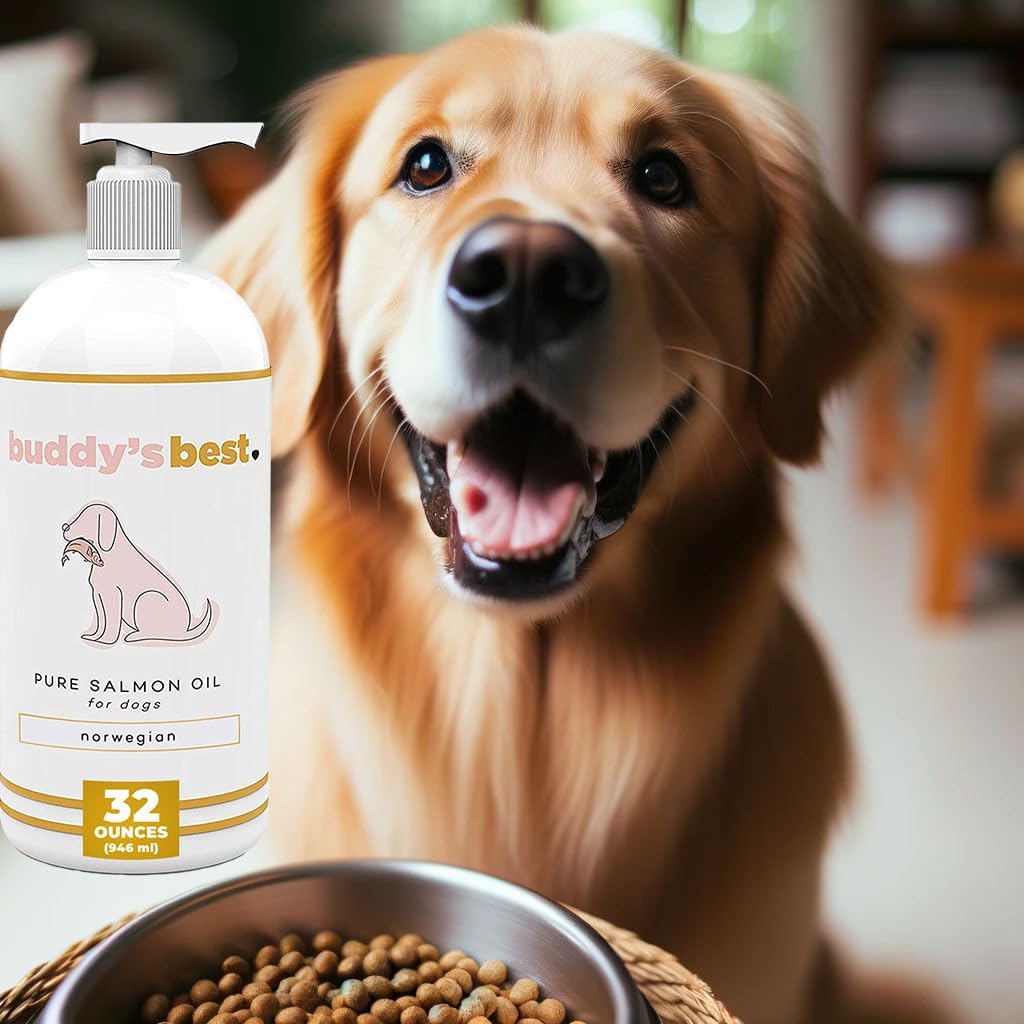 Buddy's Best Salmon Oil for Dogs & Cats – Omega-3 Supplement with EPA & DHA, 946 ml - görsel 3