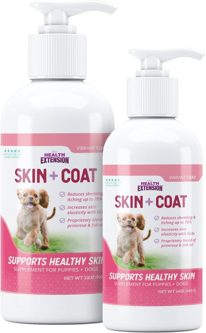 Health Extension Skin & Coat Supplement for Dogs and Puppies, 473 ml