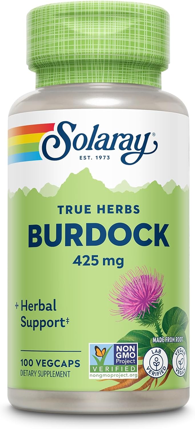 SOLARAY Burdock Root 425 mg - Non-GMO - 100 VegCaps - görsel 1