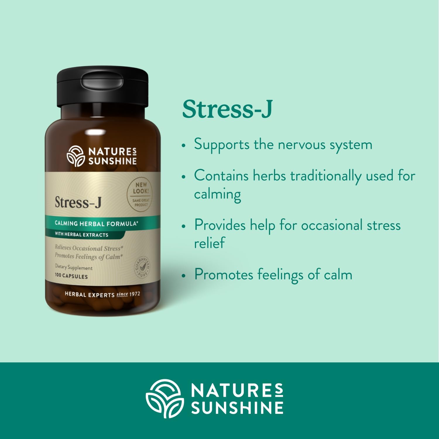 Nature's Sunshine Stress-J, 100 Capsules - Natural Stress Relief Support - görsel 2