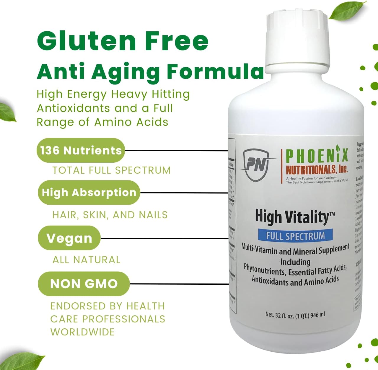 PHOENIX NUTRITIONALS Inc Multivitamin and Mineral Formula with 136 Nutrients - görsel 3