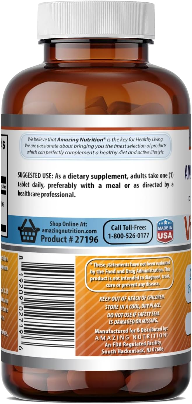 Amazing Formulae Vitamin B6 (Pyridoxine) 200mg, 100 Tablets - görsel 4