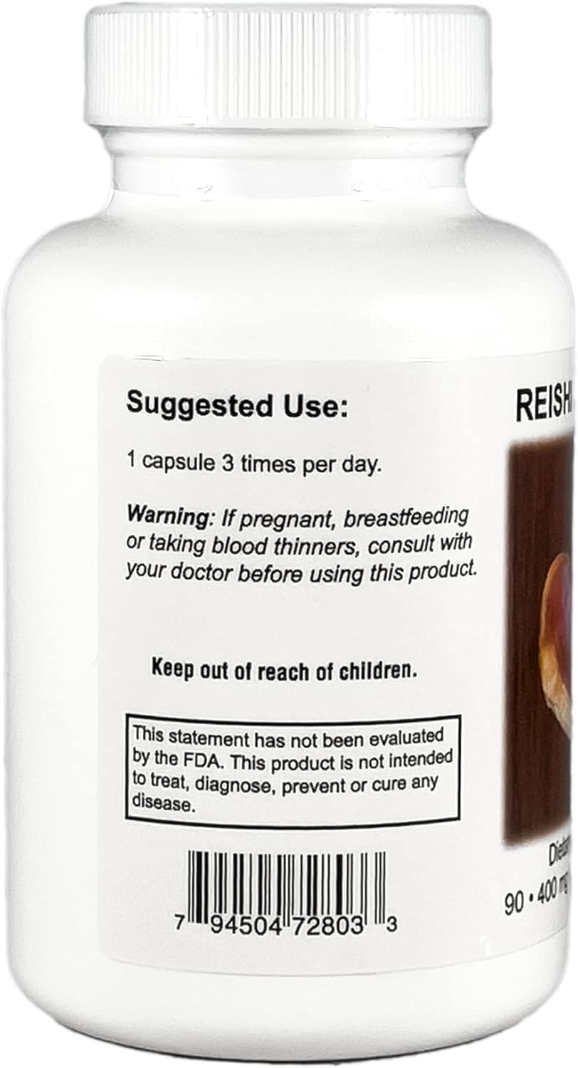 Supreme Nutrition Reishi Supreme - 100% Pure Reishi Mushroom, 90 Vegetarian Capsules (Pack of 2) - görsel 3