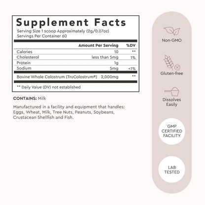 Alaya Naturals Bovine Colostrum Powder – Superfood for Gut Health, Immune Support and Muscle Recovery