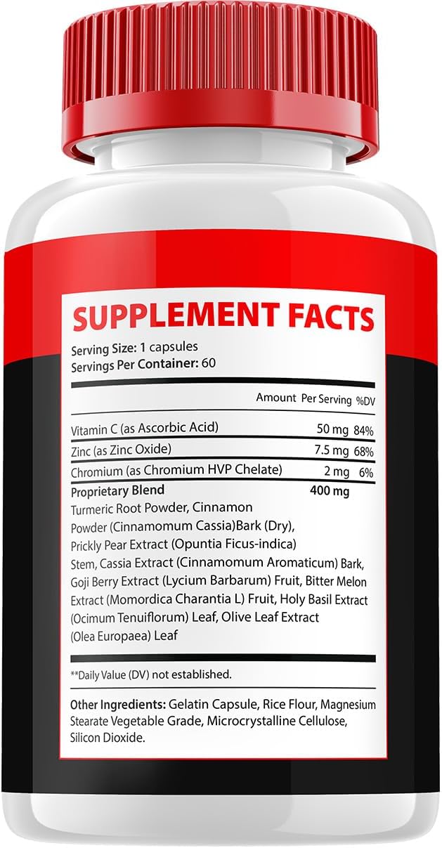 Glycowize Capsules – Natural Dietary Supplement (5 Pack, 300 Capsules) - görsel 6