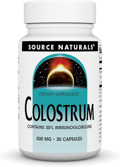Source Naturals Colostrum Contains 30 Per Cent Immunoglobulins – 120 Capsules