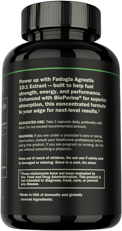 Prime Labs Fadogia Agrestis for Men - 600mg - Performance & Energy Support - 180 Capsules