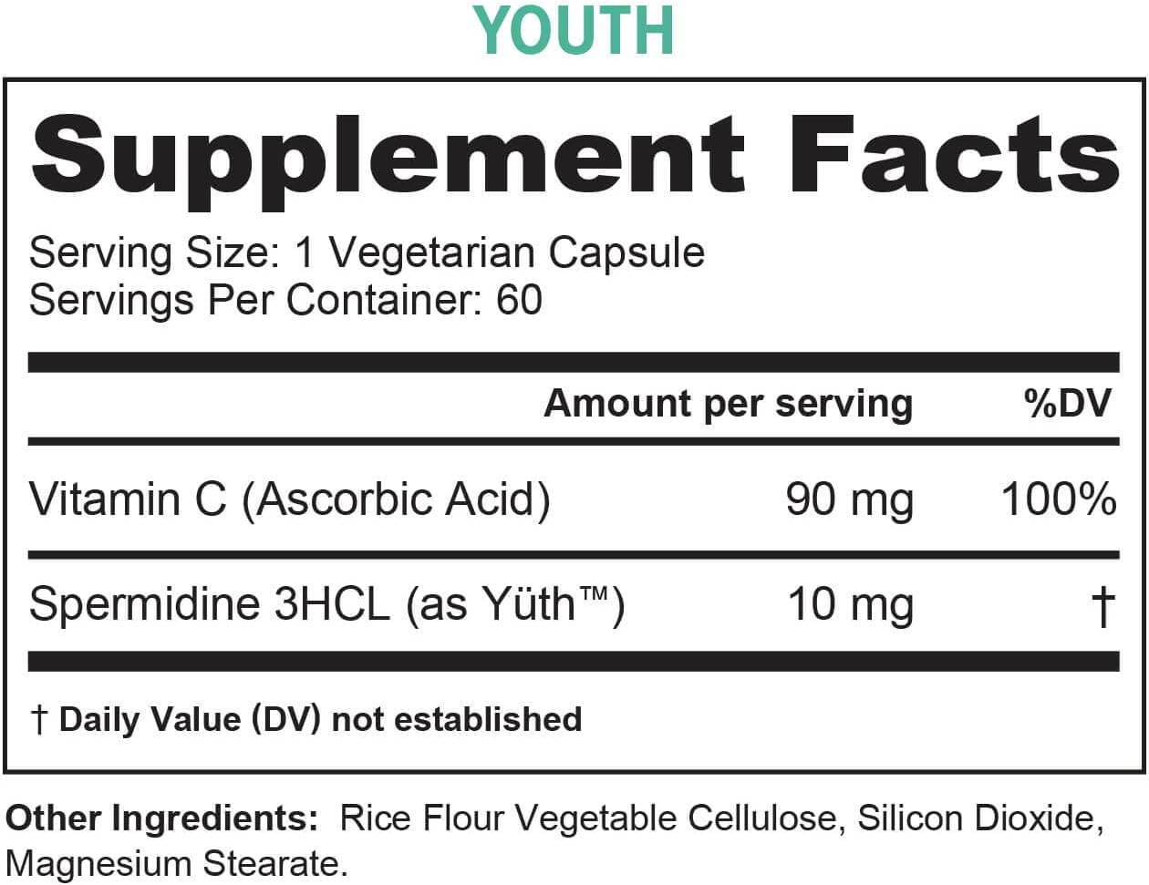 Vitauthority Enhanced Absorption Pure Spermidine Supplement - 99% Standardised Spermidine 3HCl, 60 Servings - görsel 7