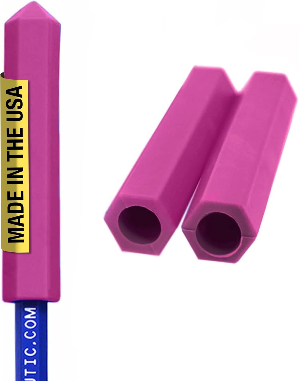 ARK Krypto-Bite Chewable Pencil Topper - Sensory Chew Toy for Kids & Adults - 3-Pack (Softest, Magenta) - görsel 1