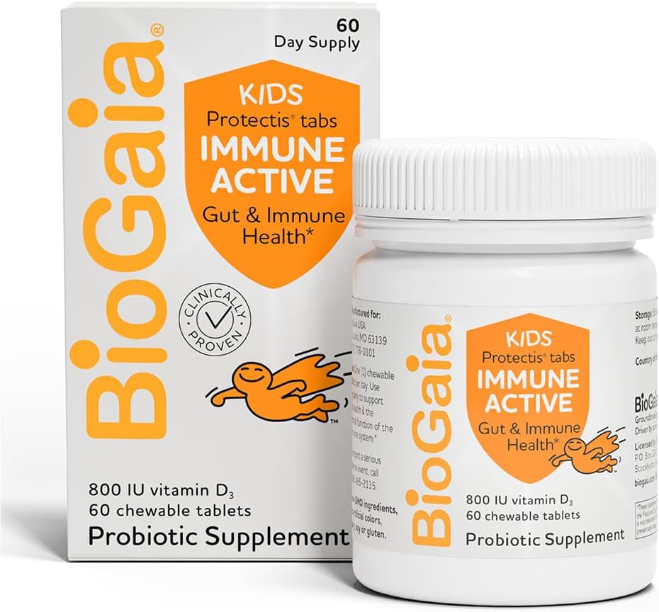 BioGaia Immune Active Kids Probiotic + Vitamin D Chewable - görsel 1