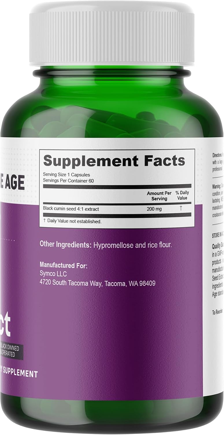 Infinite Age Dry Organic Black Seed Oil Extract Capsules, 60 Capsules - görsel 2